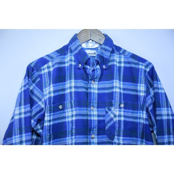 Buck & Buck Shirt Men's Size Large Multi Color Backpacker Button Up Long Sleeve - Picture 2 of 8